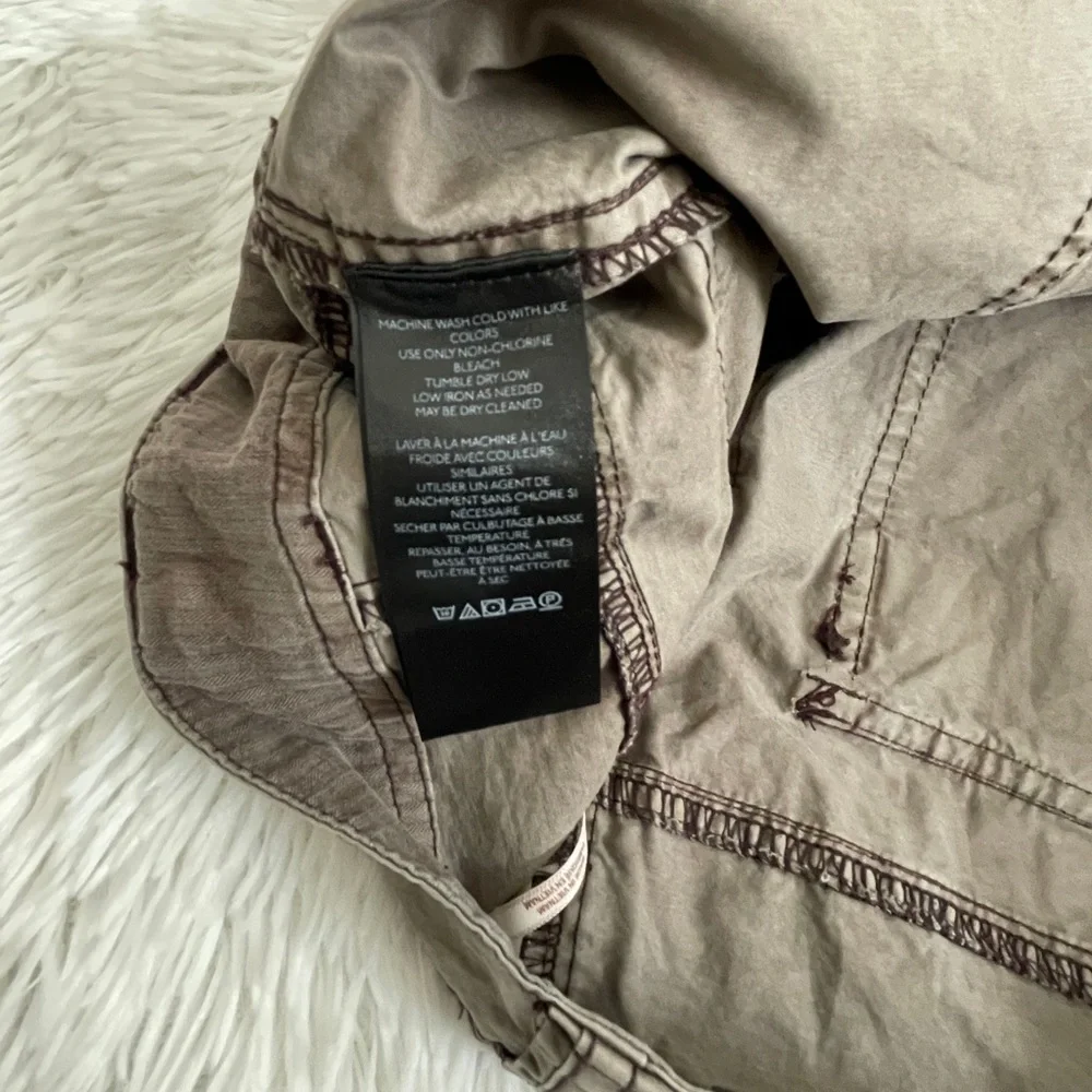 Free People The Thing Is Low-Rise Utility Pants Size 12 Wild Truffle Gray/Green - Picture 9 of 11